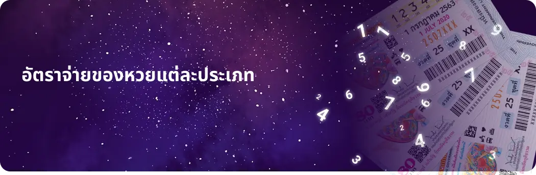 อัตราจ่ายของหวยแต่ละประเภท